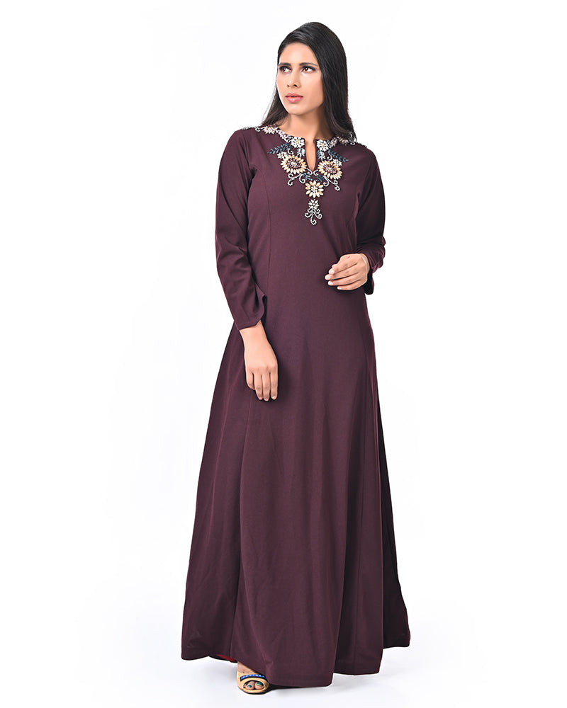 Dark Maroon Regal Gown
