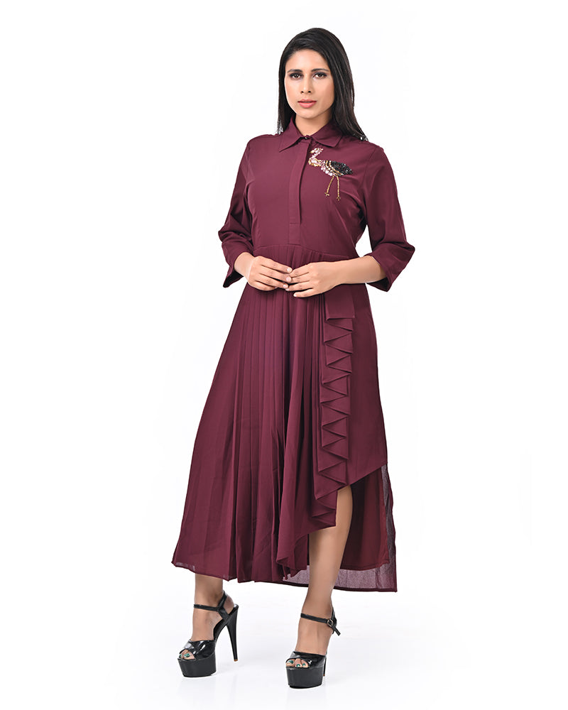 Maroon Dazzle Dress