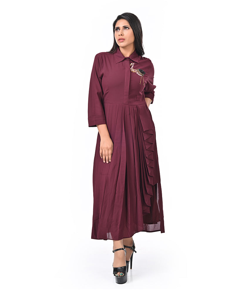 Maroon Dazzle Dress