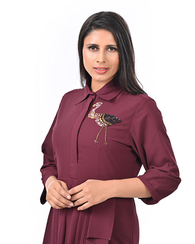 Maroon Dazzle Dress