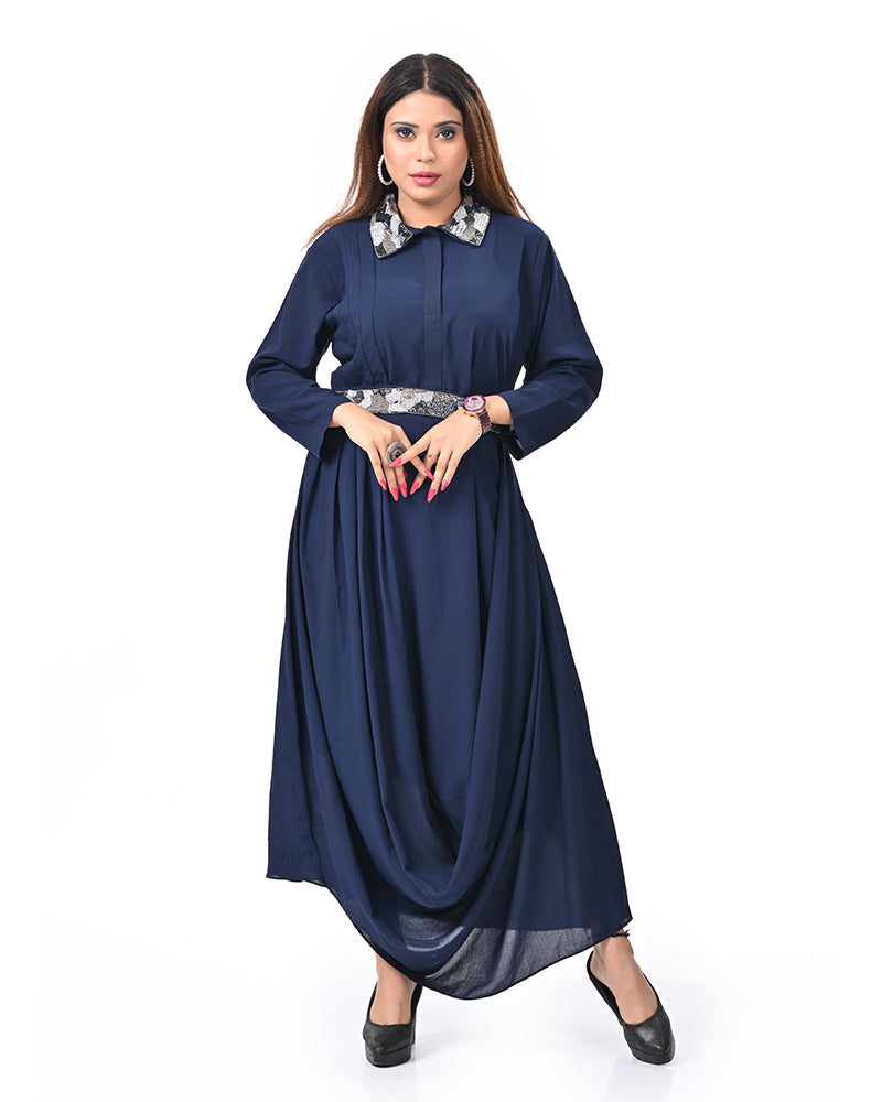 Navy Blue Luxe Dress