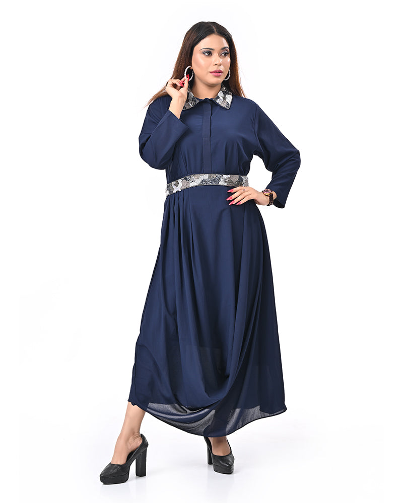 Navy Blue Luxe Dress