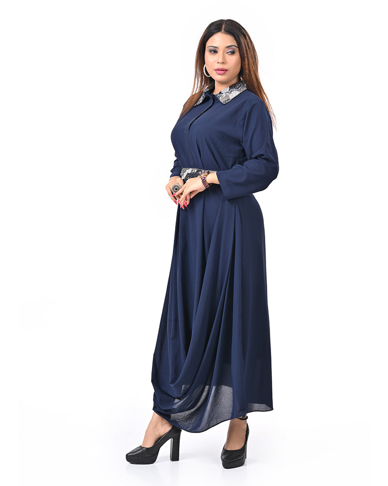 Navy Blue Luxe Dress