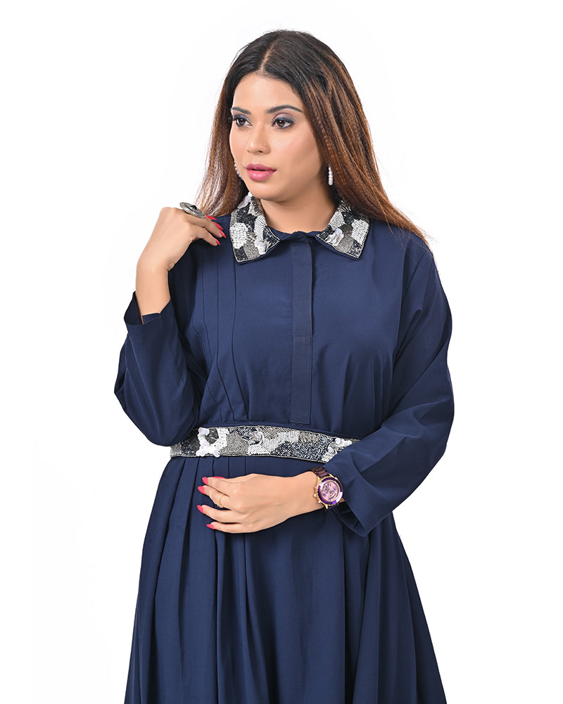 Navy Blue Luxe Dress
