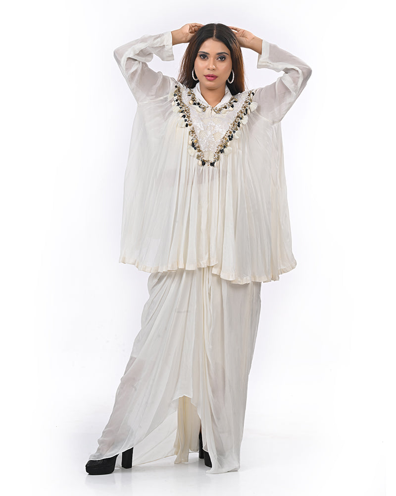 White Seashell Glam Dress