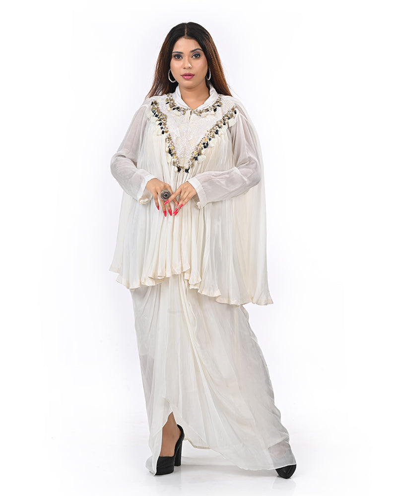 White Seashell Glam Dress