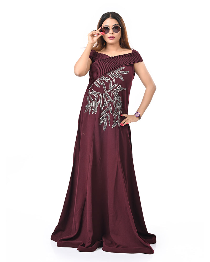 Dark Brown Sleek Fit Gown
