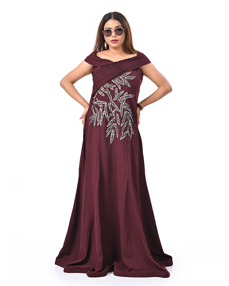 Dark Brown Sleek Fit Gown