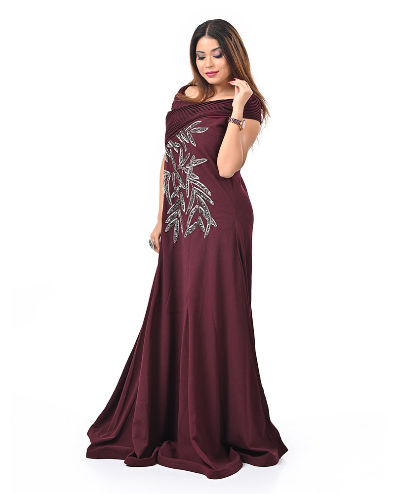 Dark Brown Sleek Fit Gown