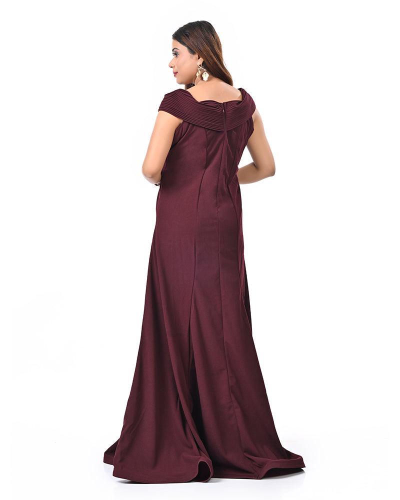 Dark Brown Sleek Fit Gown