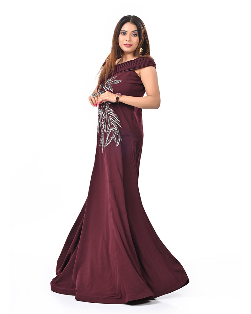 Dark Brown Sleek Fit Gown