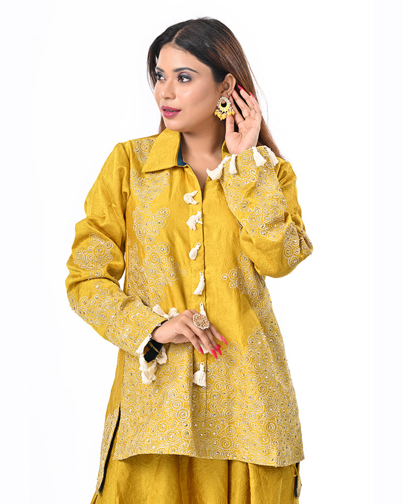 Mustard Zardosi Grace Set