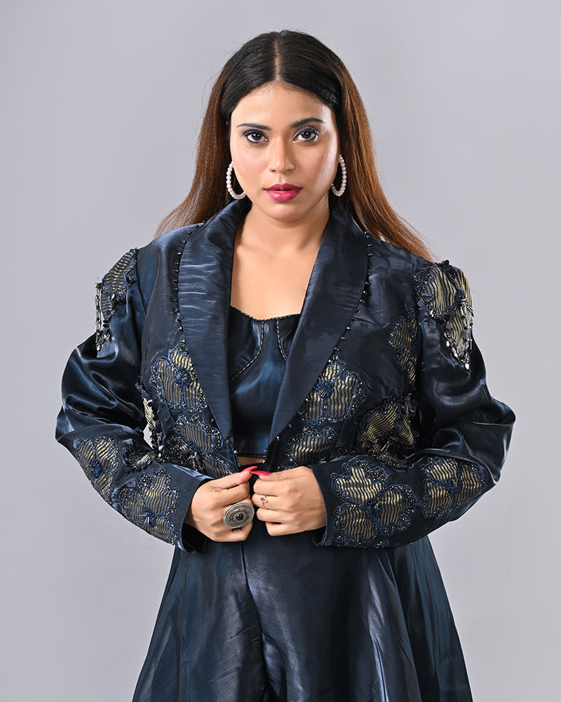 Emerald Luxe Embroidered Ensemble