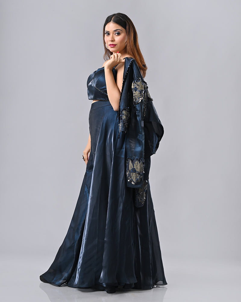 Emerald Luxe Embroidered Ensemble
