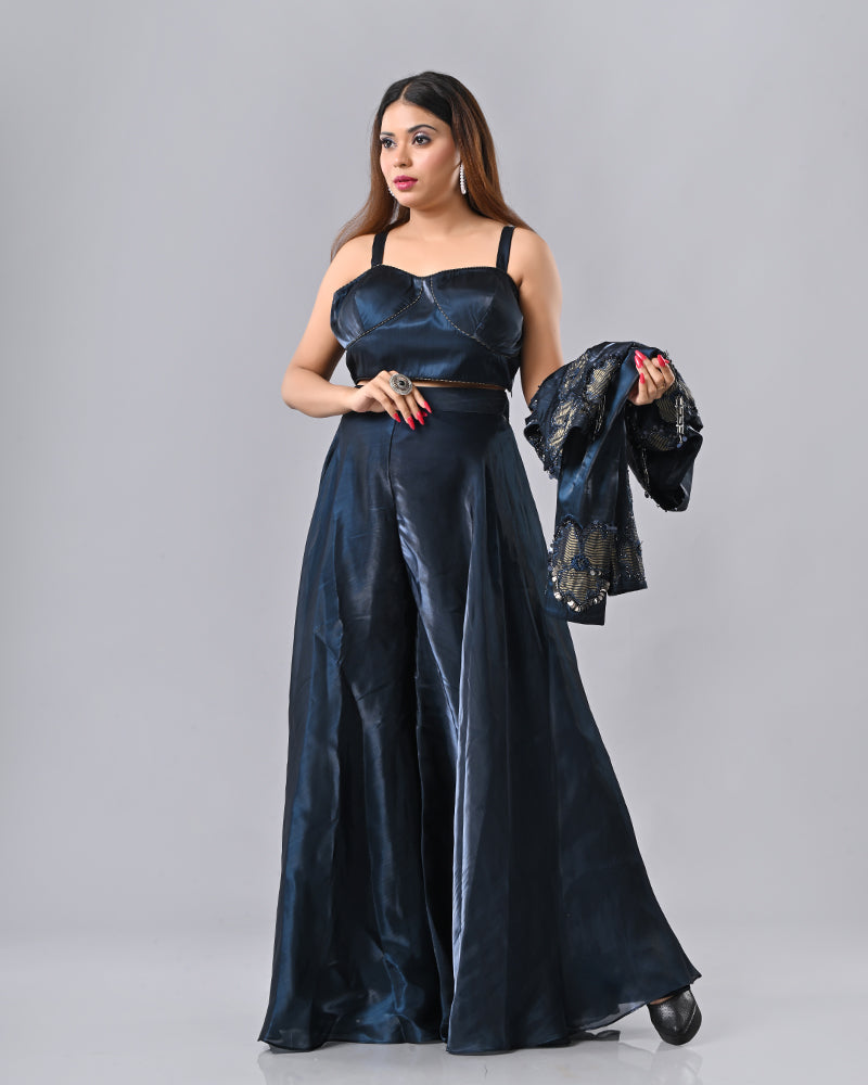 Emerald Luxe Embroidered Ensemble