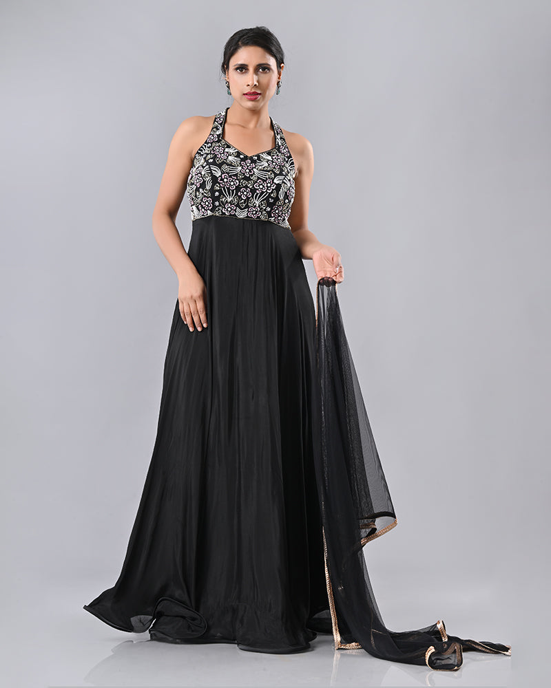 Black Pearl Elegance Anarkali