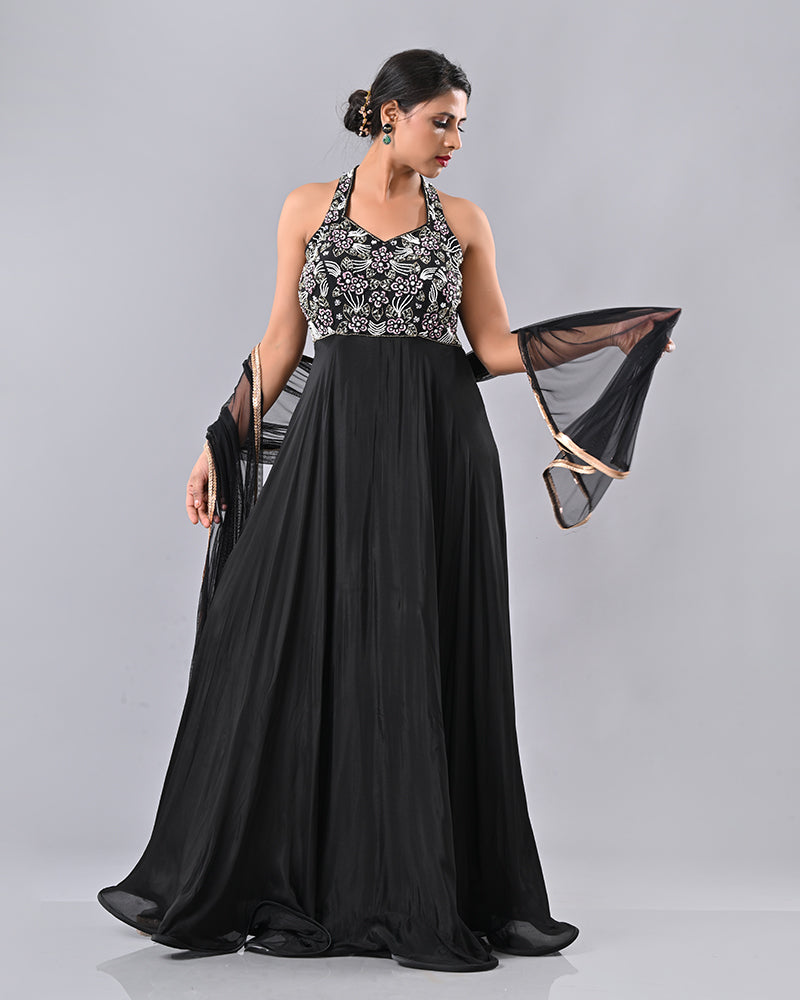 Black Pearl Elegance Anarkali