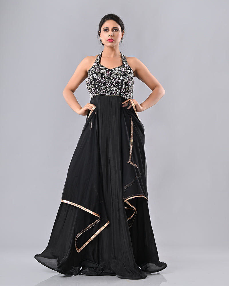 Black Pearl Elegance Anarkali