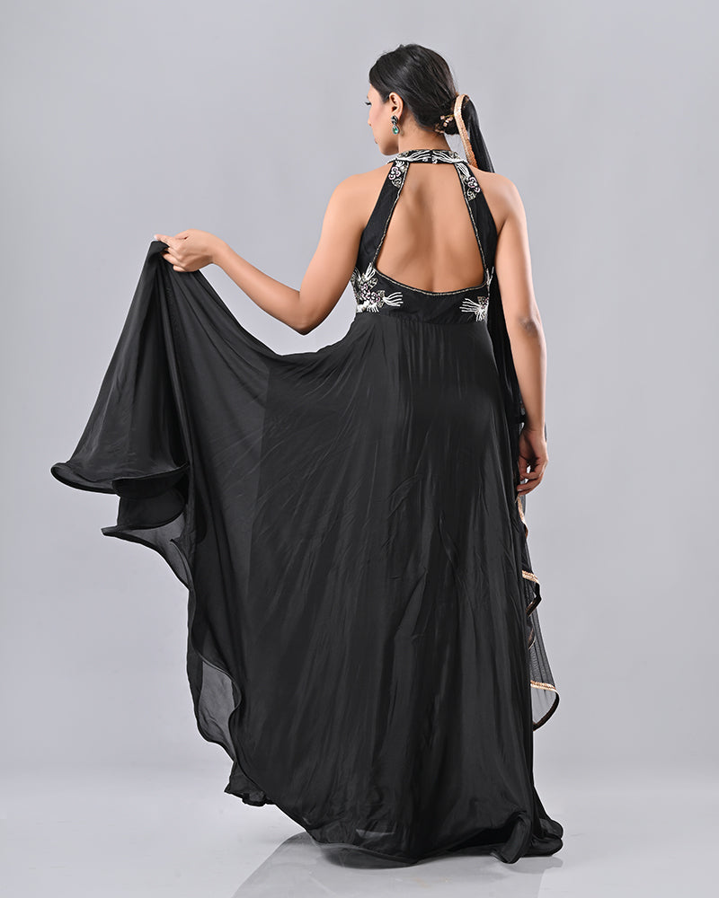 Black Pearl Elegance Anarkali