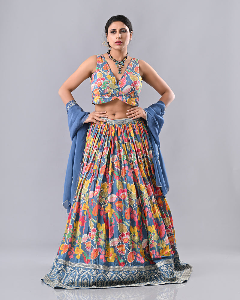 Multi-Colour Zardosi Luxe Lehenga