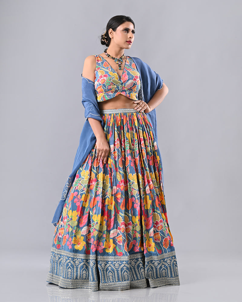 Multi-Colour Zardosi Luxe Lehenga