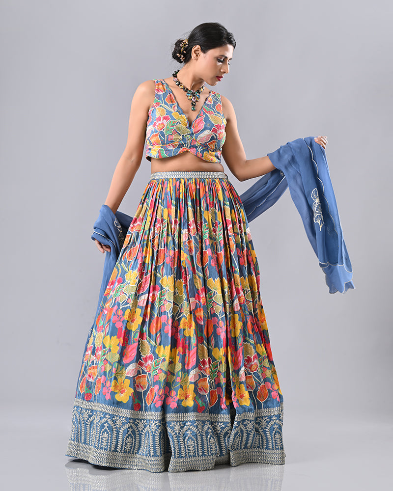 Multi-Colour Zardosi Luxe Lehenga