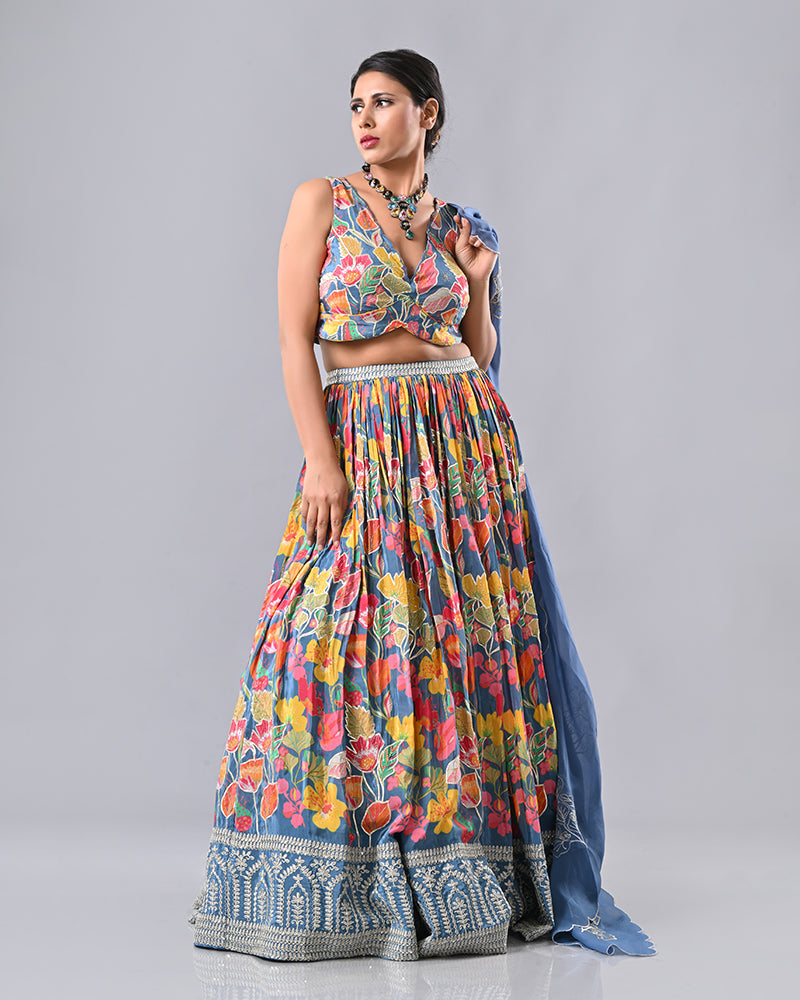 Multi-Colour Zardosi Luxe Lehenga