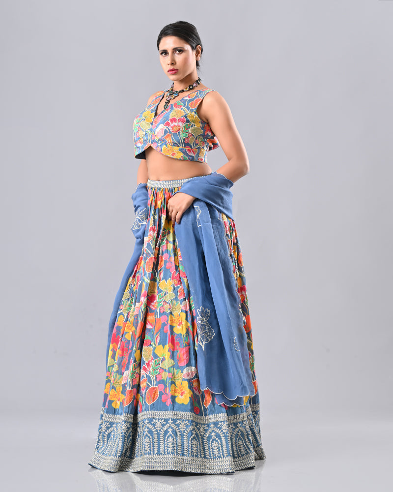 Multi-Colour Zardosi Luxe Lehenga