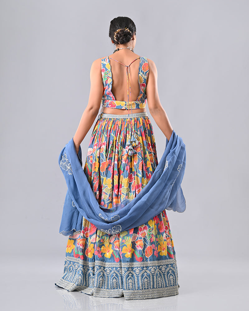 Multi-Colour Zardosi Luxe Lehenga