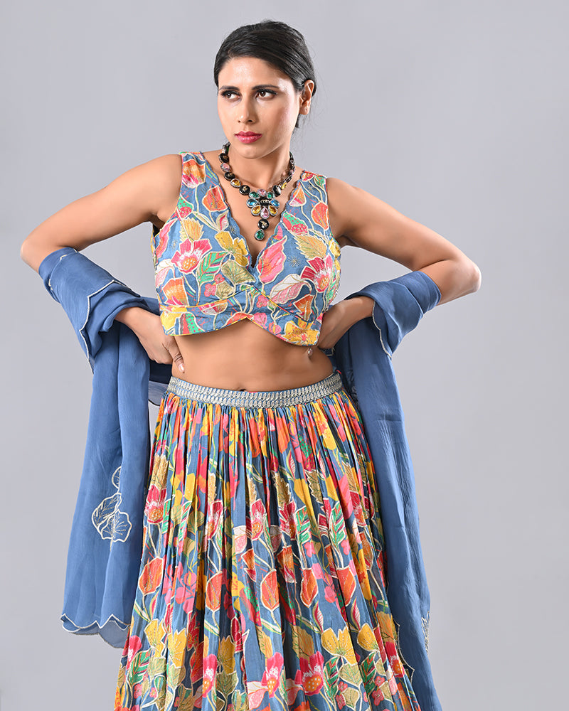 Multi-Colour Zardosi Luxe Lehenga
